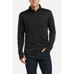 Ariat Tek Men's Gridwork‎ Black 1/4 Zip Baselayer Top Size XXL New with Tags